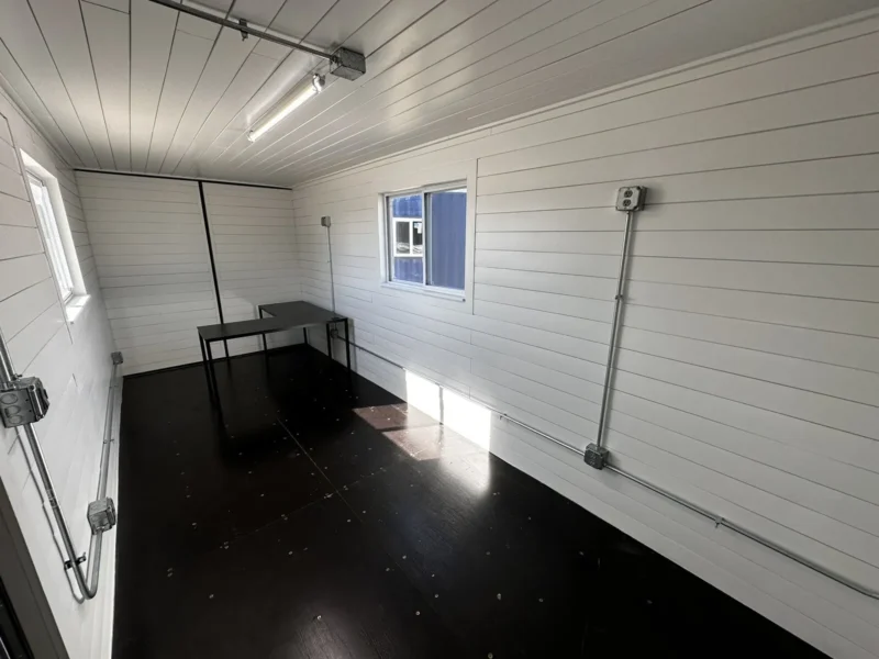 20Ft Slate Gray Shiplap Shipping Container Office Minisplit - Image 7