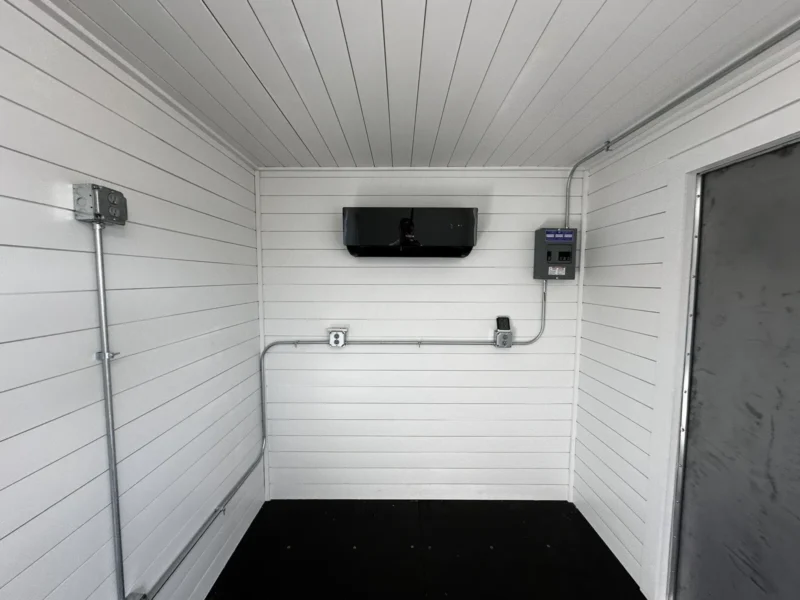 20Ft Slate Gray Shiplap Shipping Container Office Minisplit - Image 8