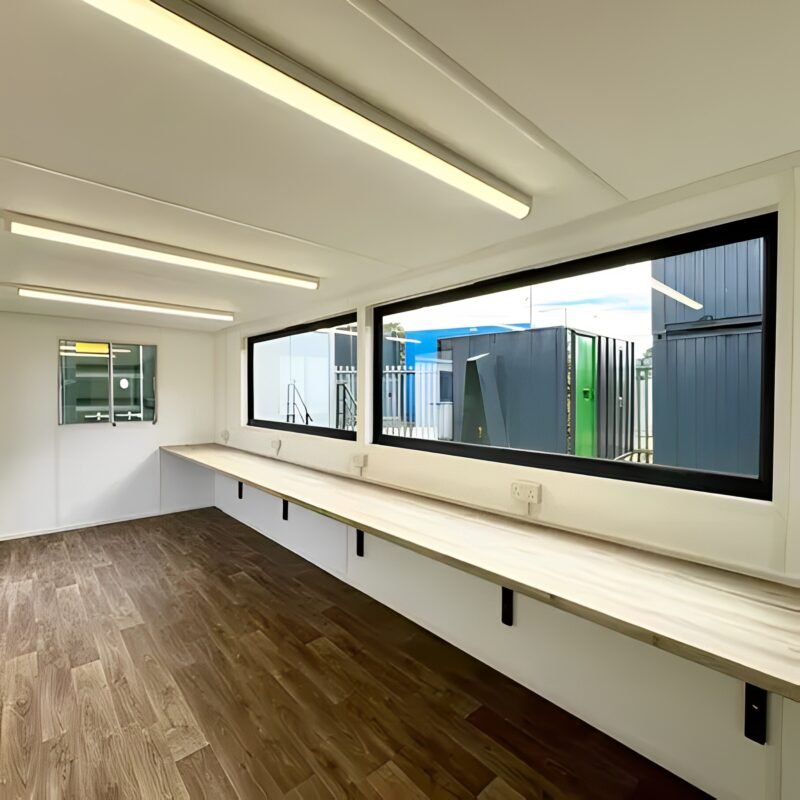 21ft x 8ft Custom Cabin | Office / Canteen | Picture Windows | Portable Building - Image 10