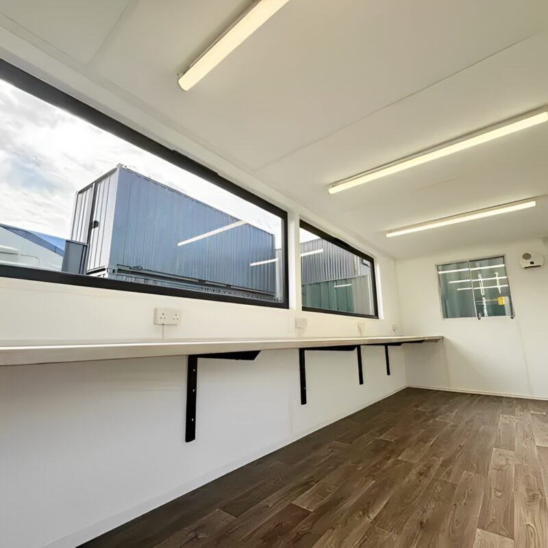 21ft x 8ft Custom Cabin | Office / Canteen | Picture Windows | Portable Building - Image 11