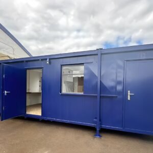 Custom 32×10 ft Cabin Office + Canteen + WC Wash Rooms Anti-Vandal