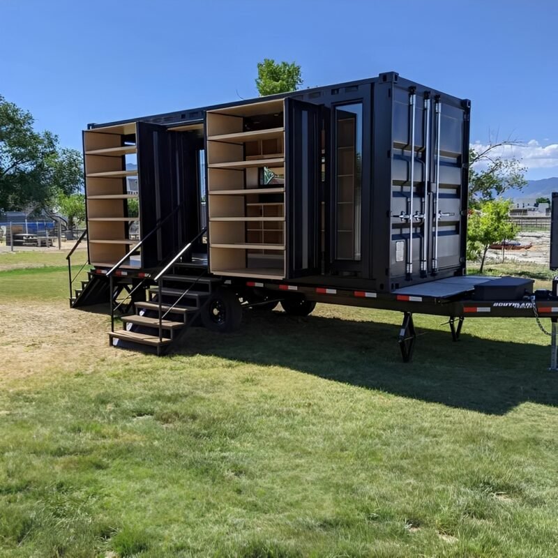 Custom 20ft Shopping Container on Wheels - Image 2