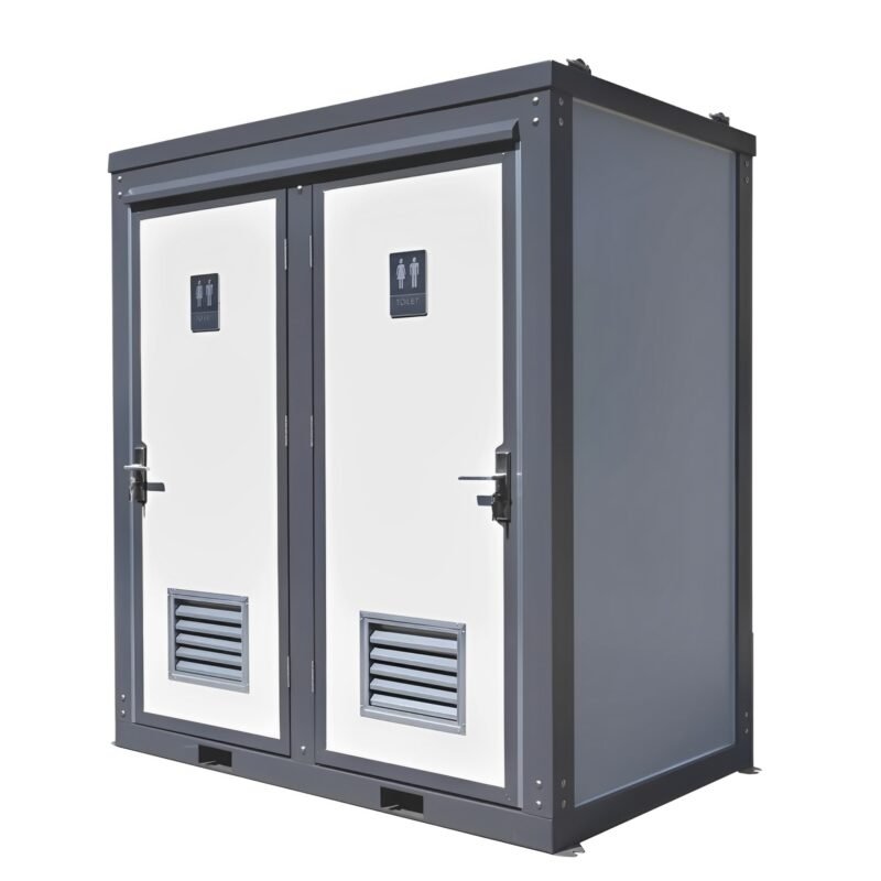 Dual Portable Toilet And Bathroom | Mobile Restroom w Sink 110V