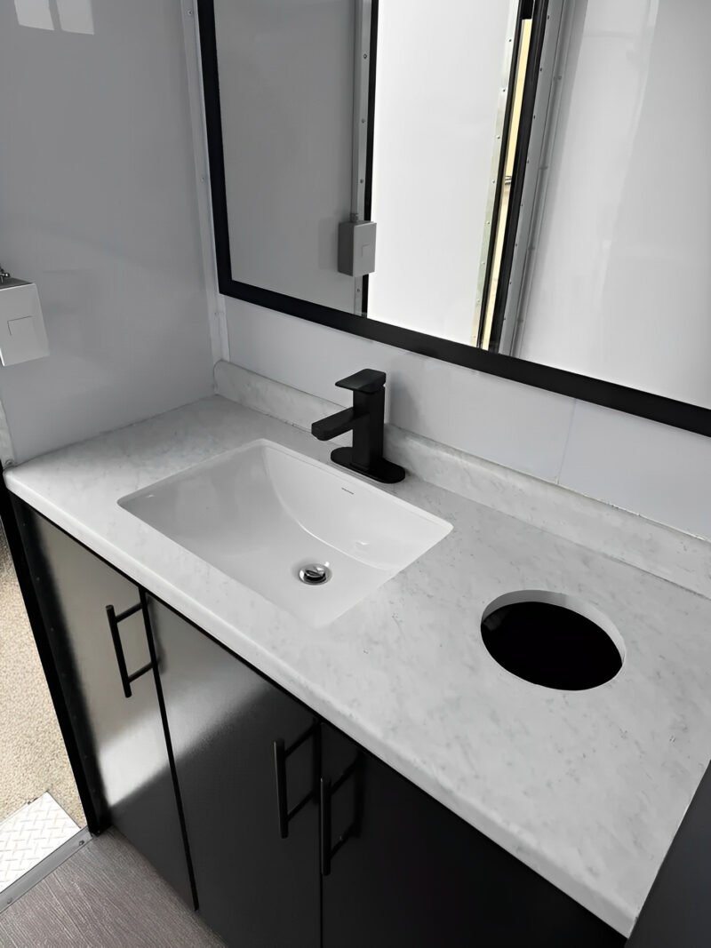 7′ x 14′ Upscale 2 Station Portable Restroom Trailer - Image 8
