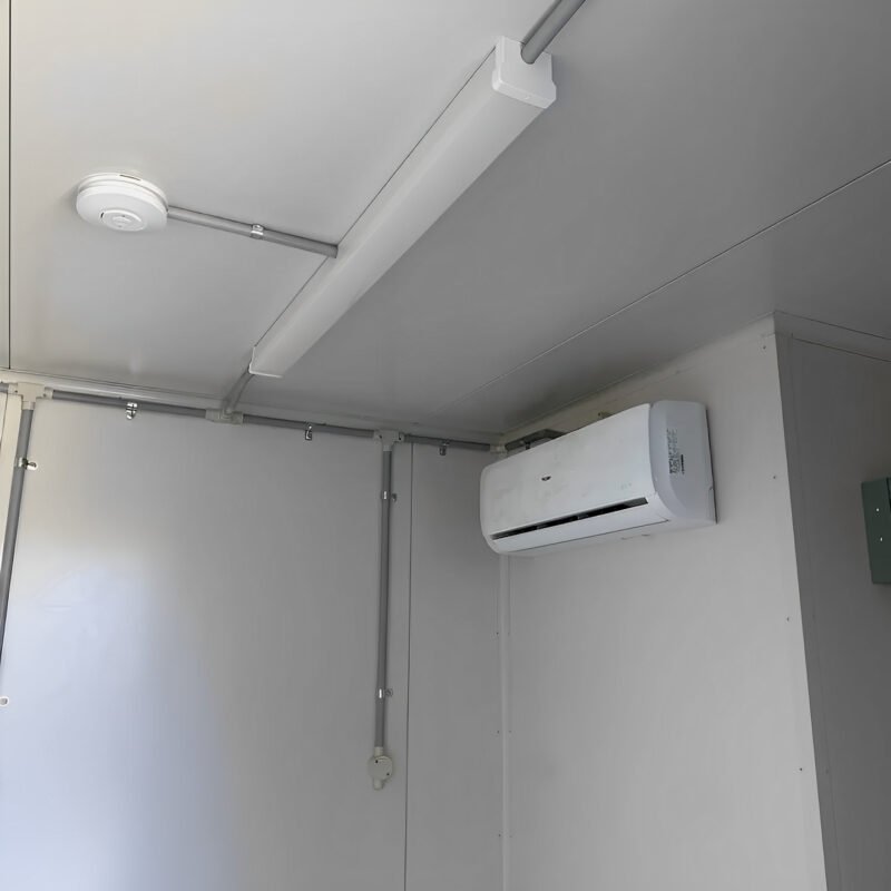 White Modified 10ft Shipping Container with AC - Image 4